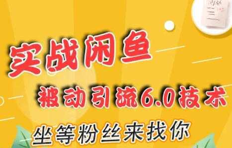 闲鱼被动引流技术6.0，坐等粉丝来找你，实战培训课程视频-5D资源网