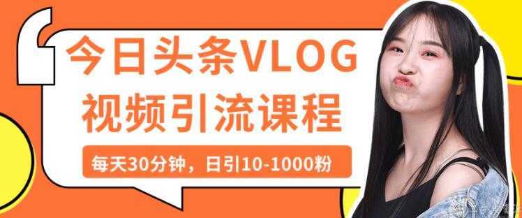 今日头条VLOG视频引流技术，每天30分钟，日引10-1000粉-千盛网络