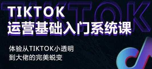 《Tiktok运营基础入门系统课》从tiktok小白到大佬的完美蜕变-5D资源网