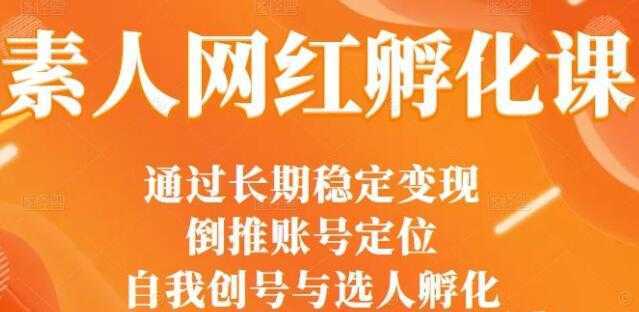 马大个《素人网红孵化课》通过长期稳定变现，自我创号与选人孵化-千盛网络