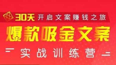 安顿文案写作《爆款吸金文案》实战训练营，30天开启文案赚钱之旅-5D资源网