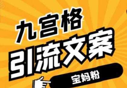 九宫格文案引流教程，手把手教你快手引流精准宝妈粉-5D资源网