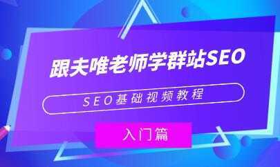 夫唯《群站seo优化教程视频》SEO基础视频教程-千盛网络