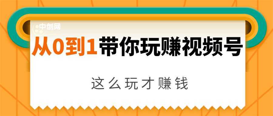 从0到1带你玩赚视频号：这么玩才赚钱，日引流500+日收入1000+核心玩法-5D资源网