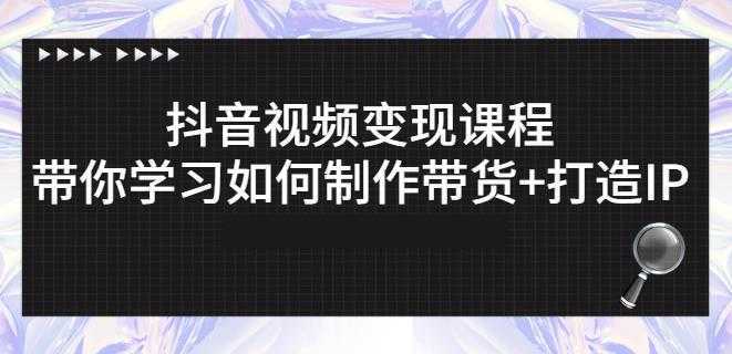 抖音短视频变现课程：带你学习如何制作带货+打造IP【41节】-5D资源网