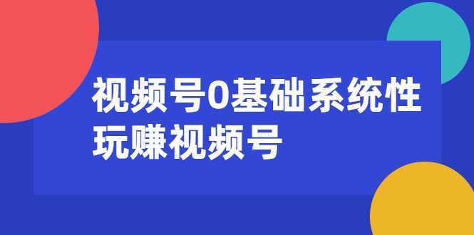 视频号0基础系统性玩赚视频号内容运营+引流+快速变现（20节课）-5D资源网