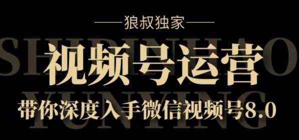 狼叔独家：视频号8.0运营实战课价值1280元-千盛网络