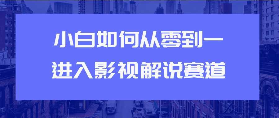 教你短视频赚钱玩法之小白如何从0到1快速进入影视解说赛道-5D资源网