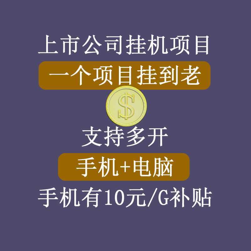 正规挂机项目，支持手机电脑一起挂，支持虚拟机多开，可以挂到老-5D资源网