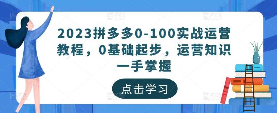 图片[1]-2023拼多多0-100实战运营教程，0基础起步，运营知识一手掌握-5D资源网