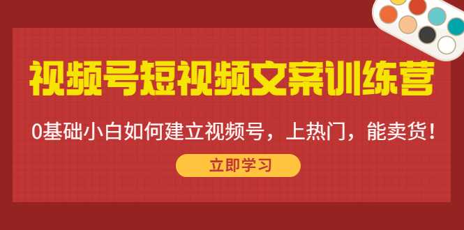 视频号短视频文案训练营：0基础小白如何建立视频号，上热门，能卖货！-5D资源网