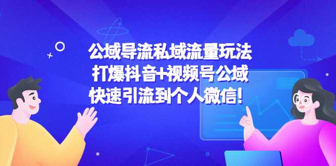 公域导流私域流量玩法：打爆抖音+视频号公域，快速引流到个人微信！-5D资源网