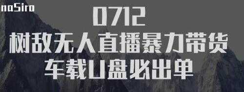 树敌‮习研‬社抖音无人直播暴力带货车载U盘必出单，单号单日产出300纯利润-千盛网络