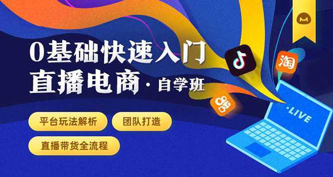 0基础快速入门直播电商课程：直播平台玩法解析-团队打造-带货全流程等环节-千盛网络